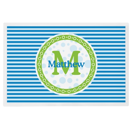 Pattern Initial Placemat - Blue