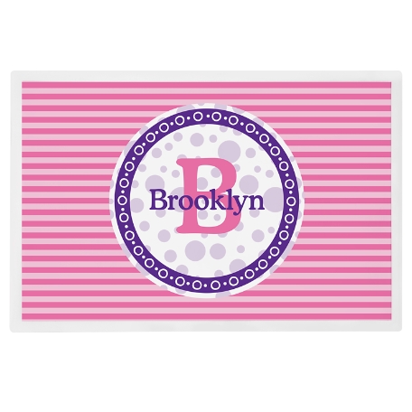 Pattern Initial Placemat - Pink