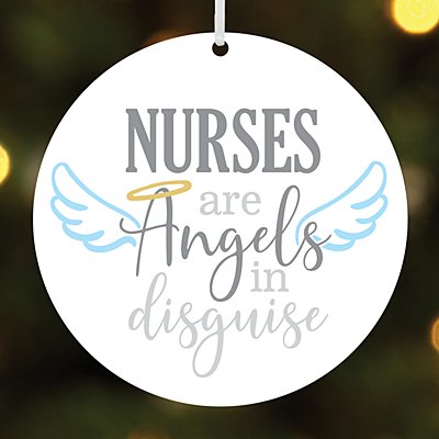 Angels in Disguise Round Ornament