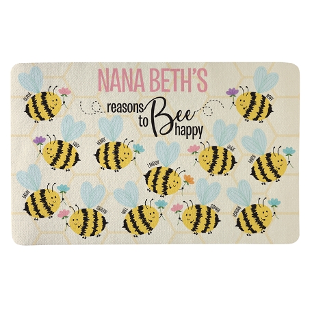 Reasons to Bee Happy Doormat - 17x27