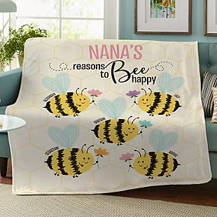 Reasons to Bee Happy Plush Blanket
