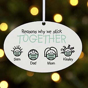 Reasons Why We Stick Together Oval Ornament