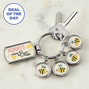 Reasons to Bee Happy Keychain