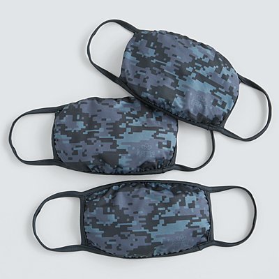 Karma® Allover Gray Camo Print Adult 3 Pack Washable Face Masks