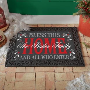 Christmas Bless The Home Doormat