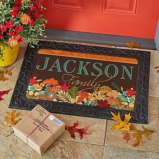 Colorful Fall Family Doormat