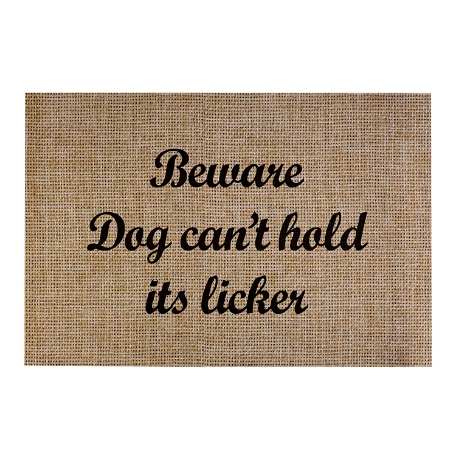Create Your Own Doormat-24x36- Burlap - Script