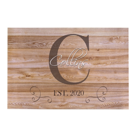 Family Initial & Name Doormat-24x36- Natural
