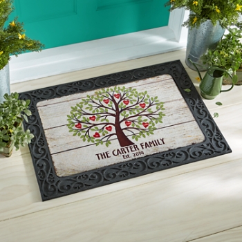 Family Tree of Hearts Doormat