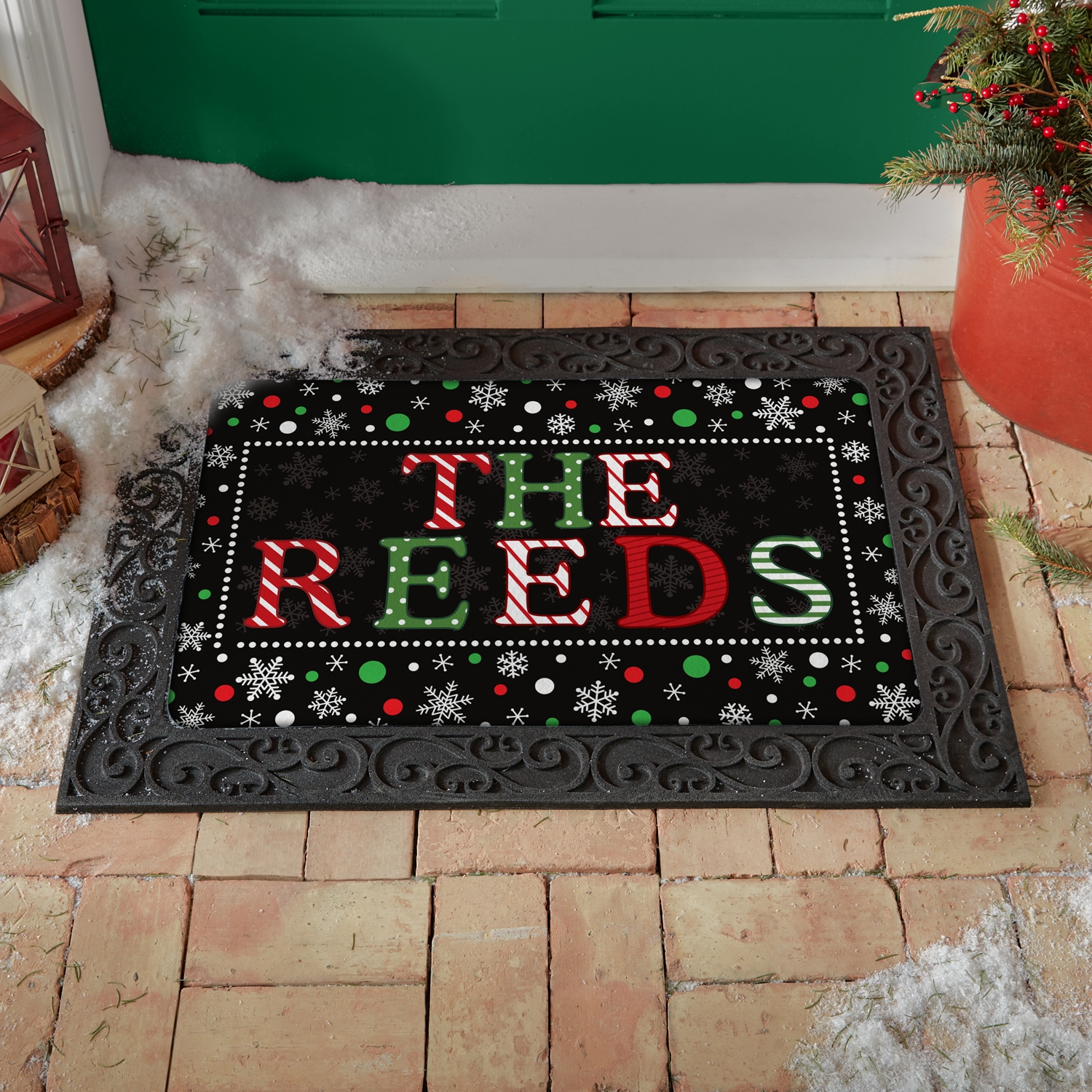 Festive Name Doormat