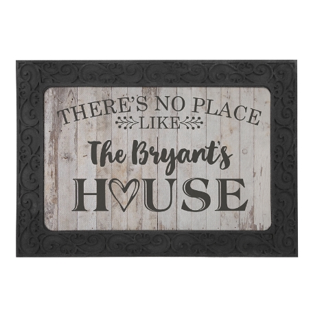 Our Favorite Place Doormat - 17x27 w/ Holder - Light Gray