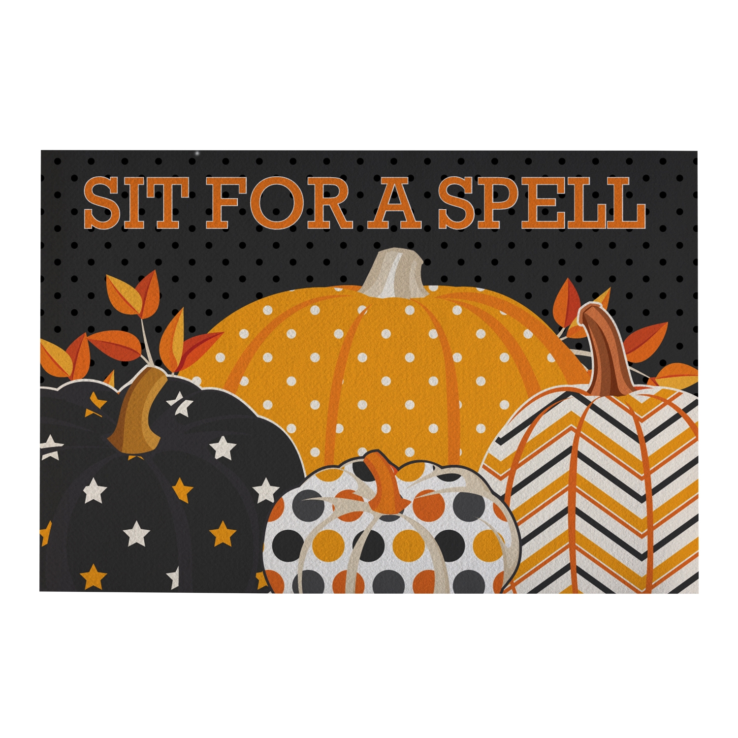 Pattern Pumpkin Doormat-24x36