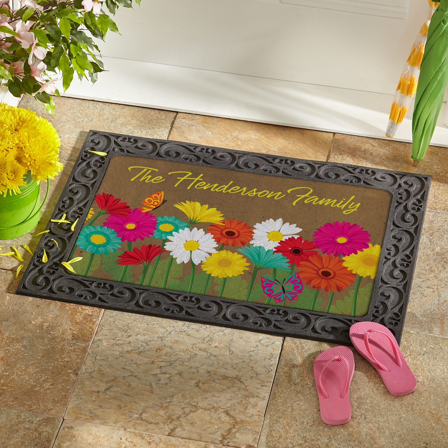 Spring Flowers Doormat