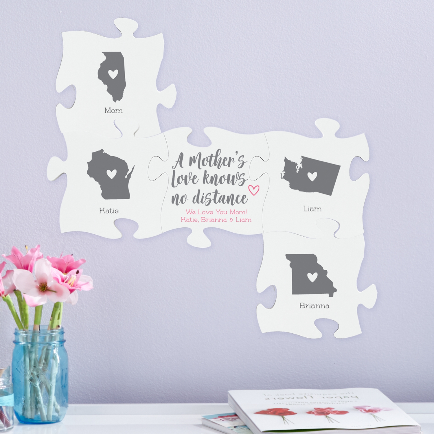 A Mother's Love Knows No Distance Mini Puzzle Piece Set