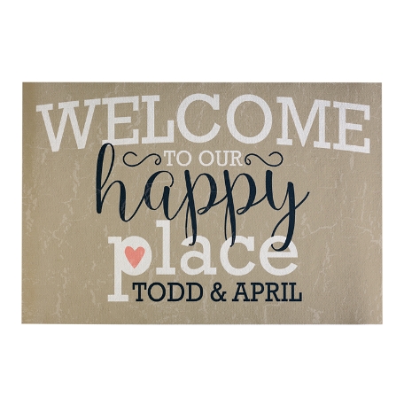 Welcome to Our Happy Place Doormat - 24x36