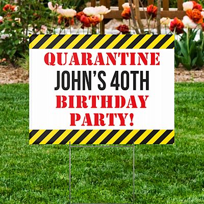 Drive By Birthday 2-Sided Yard Sign with Stake
