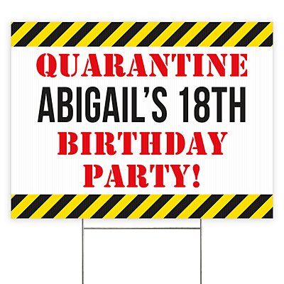 Drive By Birthday 2 Sided Yard Sign with Stake