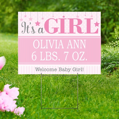 Finally Here Yard Sign