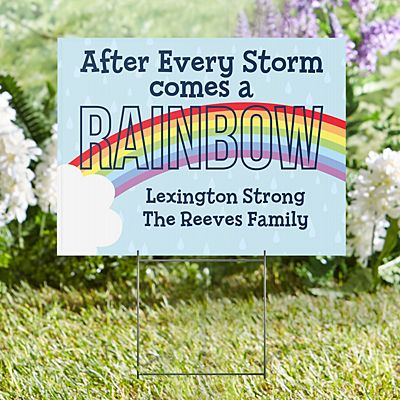 Rainbow 2-Sided Yard Sign with Stake