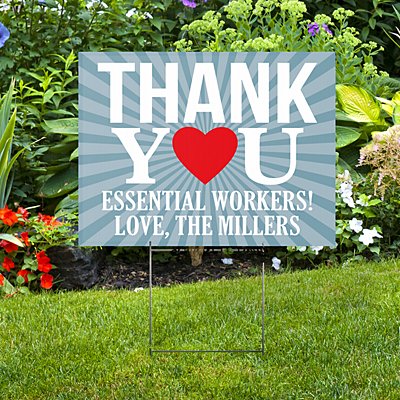 Thank You 2-Sided Yard Sign with Stake