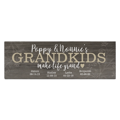 Make Life Grand Canvas - Gray 6x18