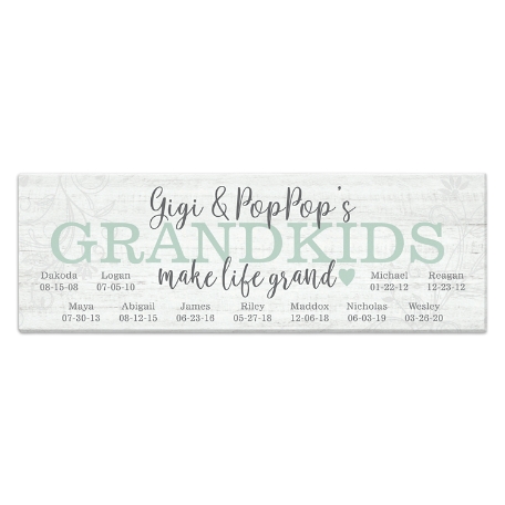 Make Life Grand Canvas - White 6x18