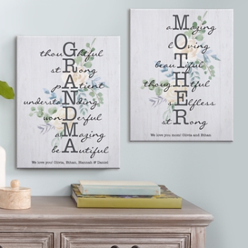 Amazing Mother & Grandma Canvas