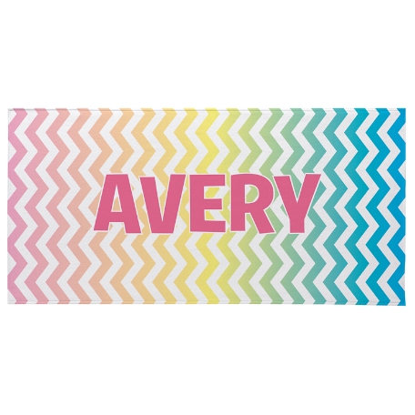 Pretty Pattern Beach Towel - Rainbow Chevron - Small