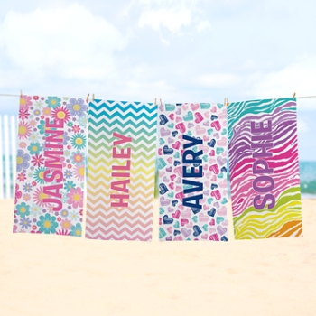 Charming Pattern Personalized Beach Towel