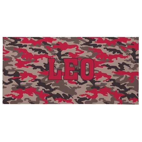 Their Own Name Beach Towel-Standard - Red Camo