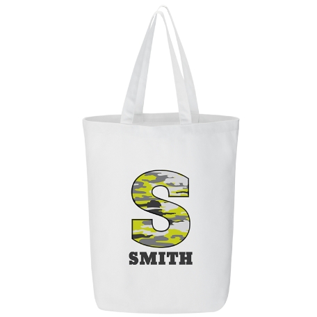 Their Own Name Tote Bag - Lime Green Camo