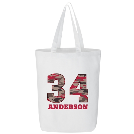 Their Own Name Tote Bag - Red Camo
