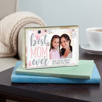 Best Mom Ever Photo Glass Block