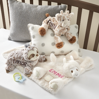 Cuddly Animal Personalized Roll-Up Blankets