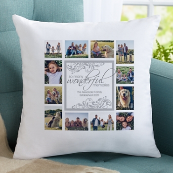Wonderful Memories Photo Throw Pillow