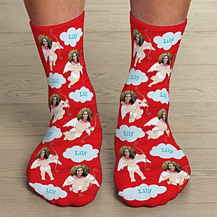 Cupid Photo Socks