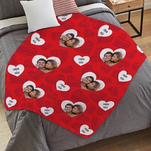 Love You All Around Photo Plush Blanket