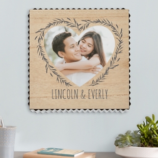 Our Love Is True Photo Metal Edge Wood Wall Art