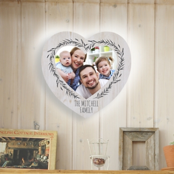 Our Love Is True Photo Heart Nightlight