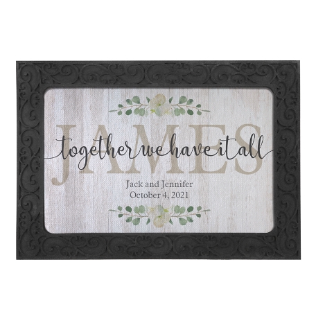 Together We Have It All Doormat with Holder - 17X27