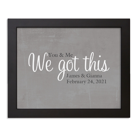 You & Me Framed Canvas - 16x20
