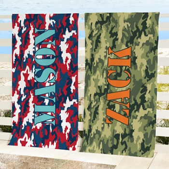 Camo In The Sun Beach Towel