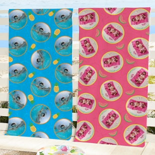 Funny Faces Photo Beach Towel