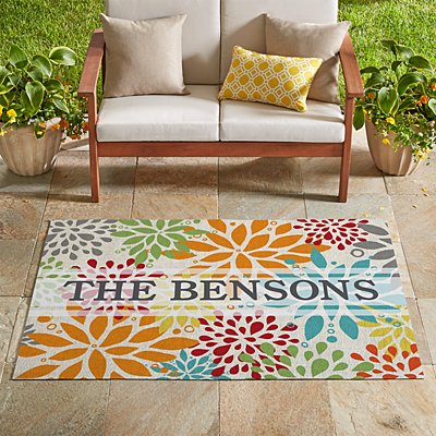 Large Floral Oversized Outdoor Mat