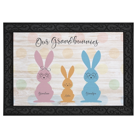 Love Our Grandbunnies Doormat w/ Holder- 24x36