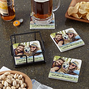 Picture Perfect Photo Marble Coaster Set