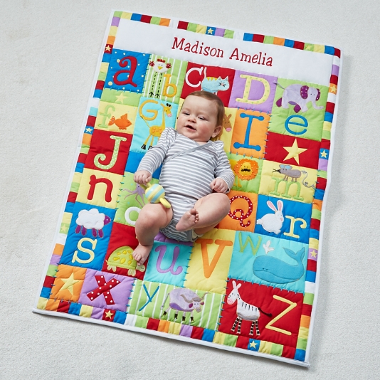 Alphabet best sale baby quilt