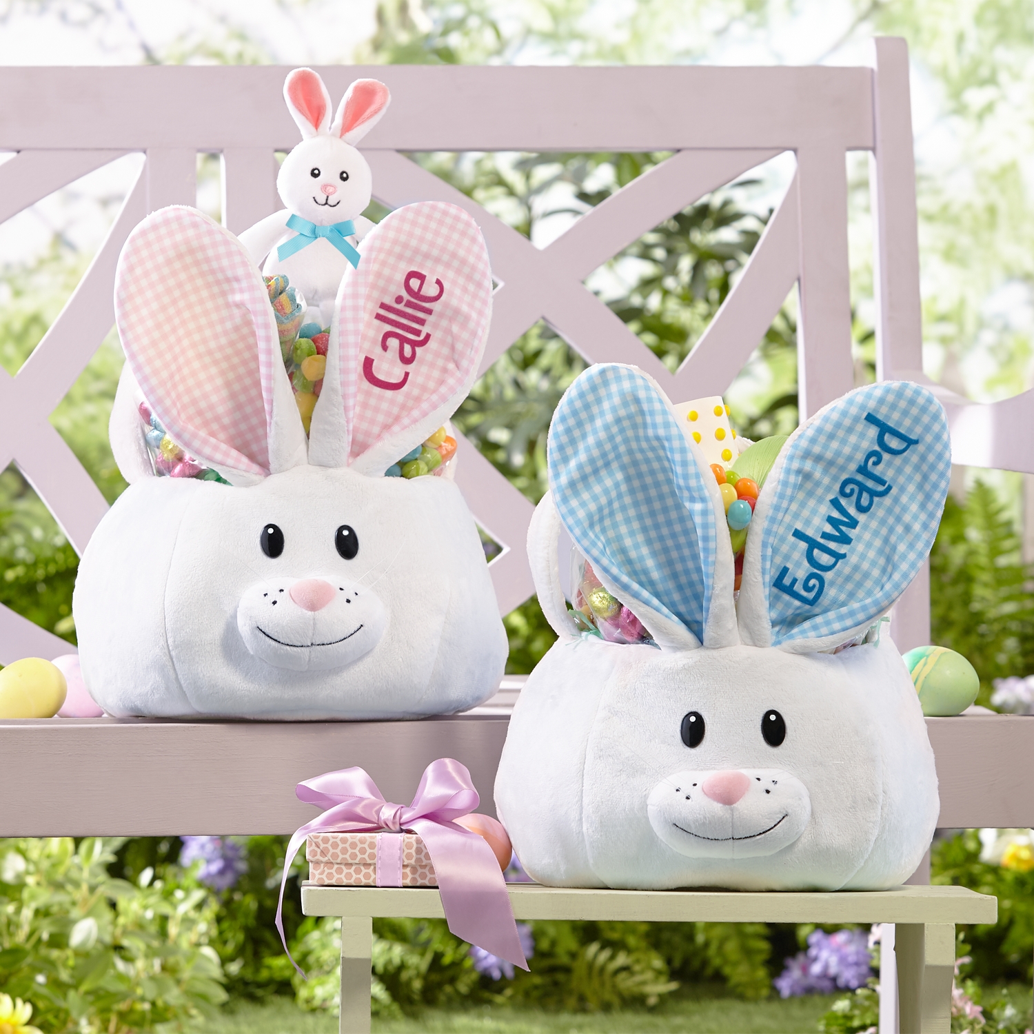 plush easter basket