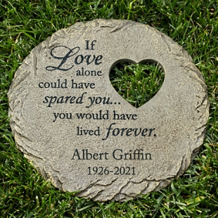 Memorial Heart Cut-out Garden Stone