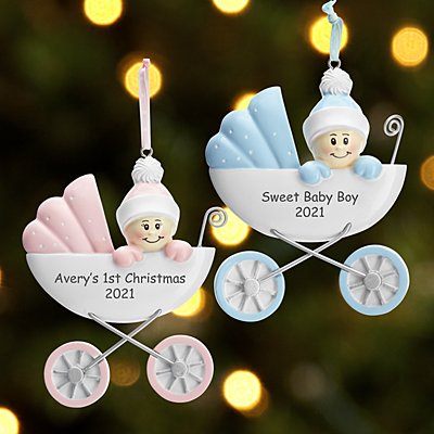 Baby in Carriage Bauble